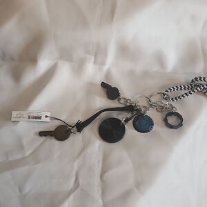 Marc Jacobs Keychain with Black and Blue Accents NWT